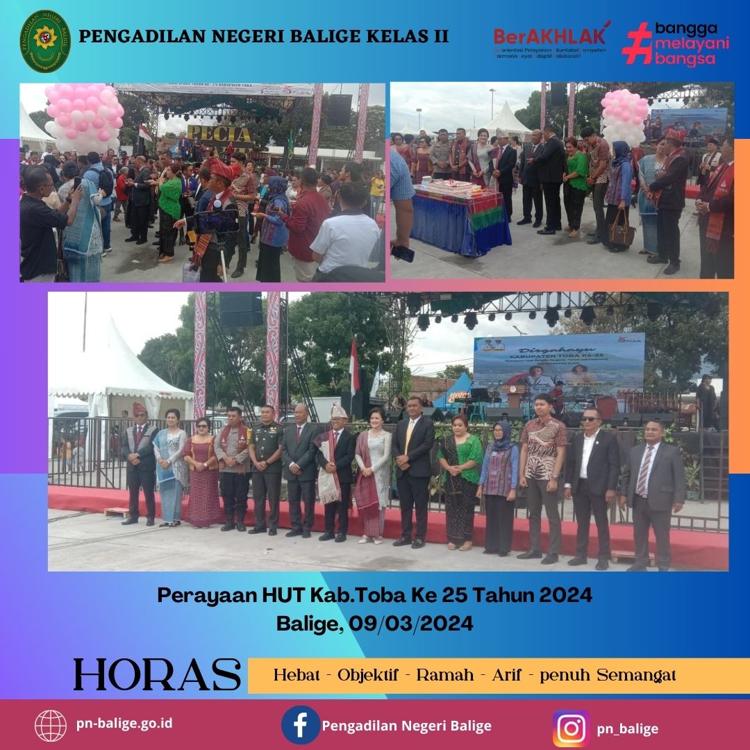 PERAYAAN HUT KAB.TOBA KE 25 TAHUN 2024